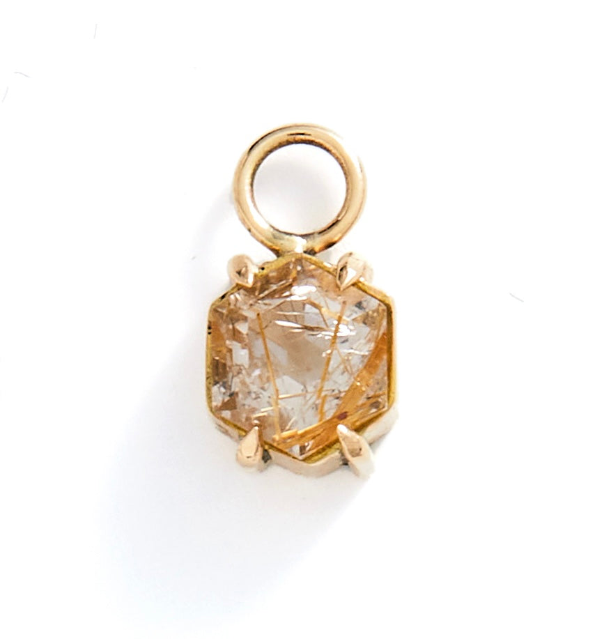 Rutilated Quartz Geo Charm