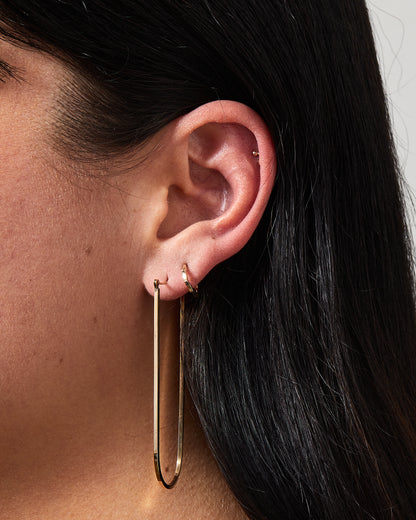 Gold Wave Hoops