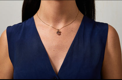 Rutilated Super 7 Teardrop Necklace