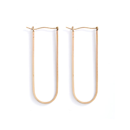 Gold Wave Hoops