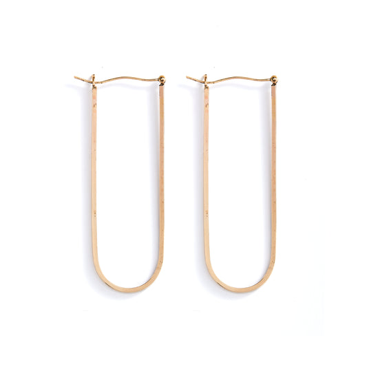 Gold Wave Hoops