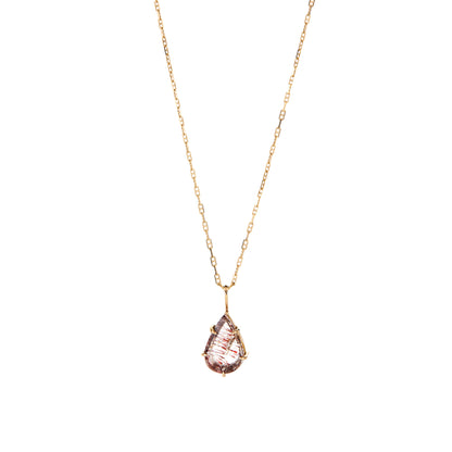 Rutilated Super 7 Teardrop Necklace