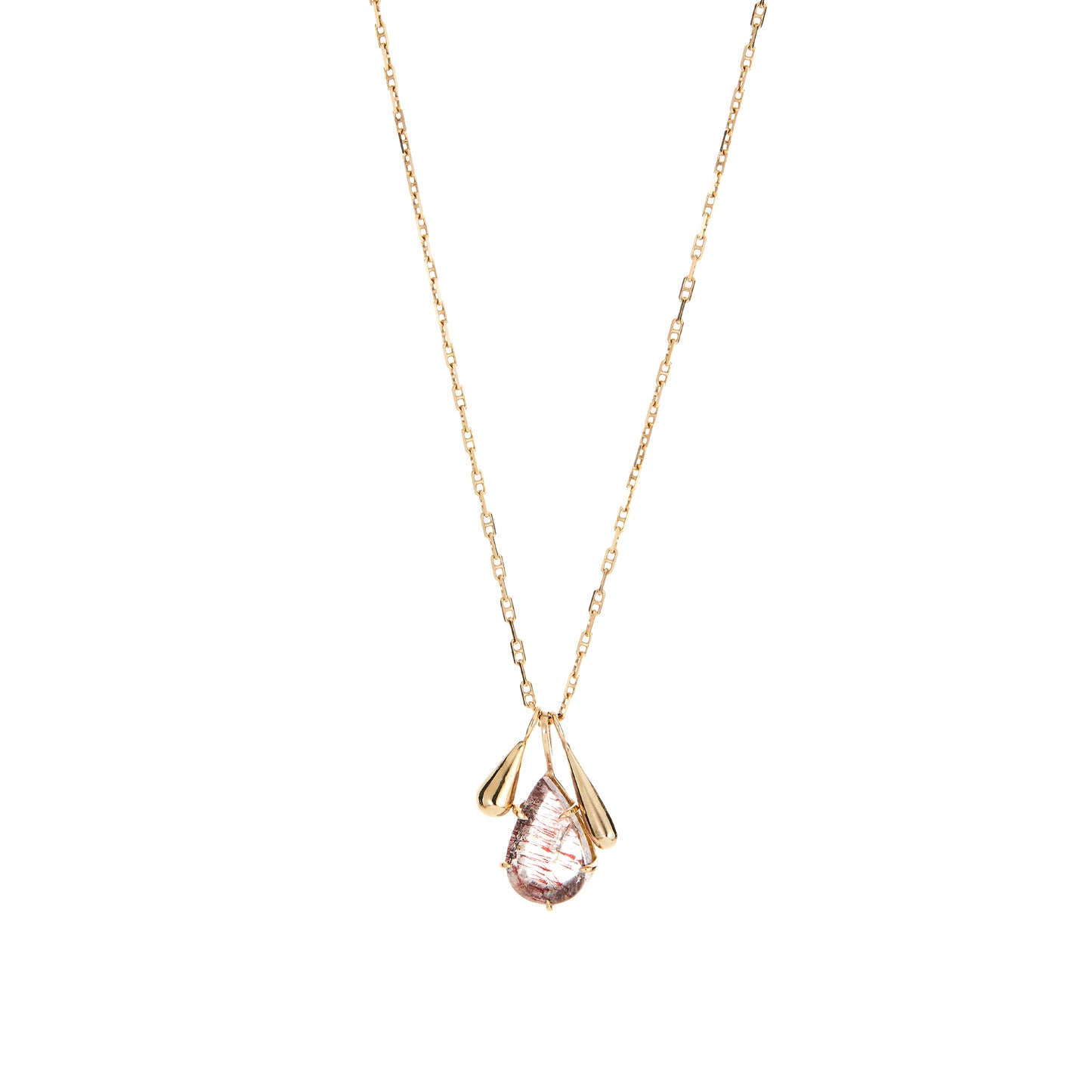 Rutilated Super 7 Teardrop Necklace